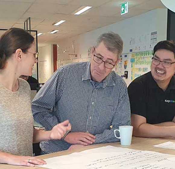 Team working at Keystart